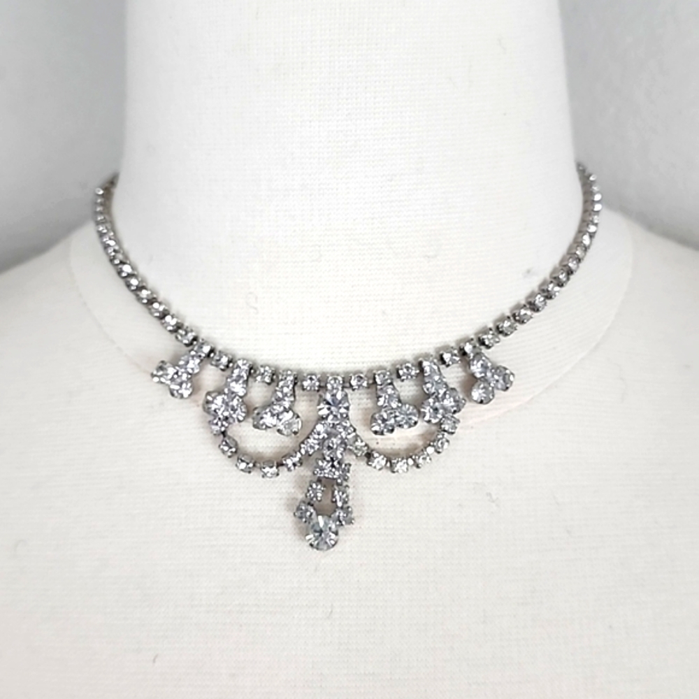 VINTAGE 1950s Rhinestone Necklace